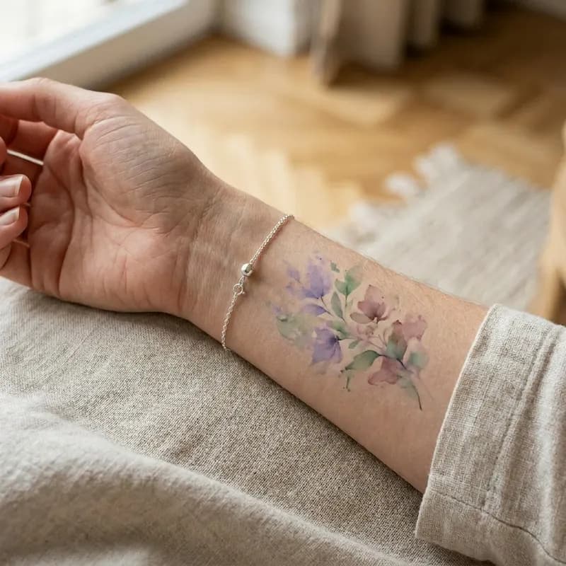Un tatouage dans le style Aquarelle